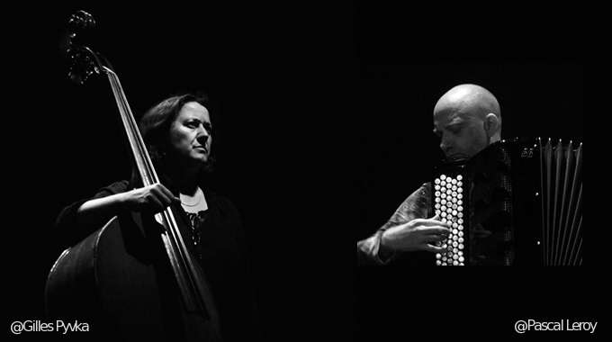 Photo Joëlle Leandre © Gilles Pyvka - Photo Pascal Contet © Pascal Leroy